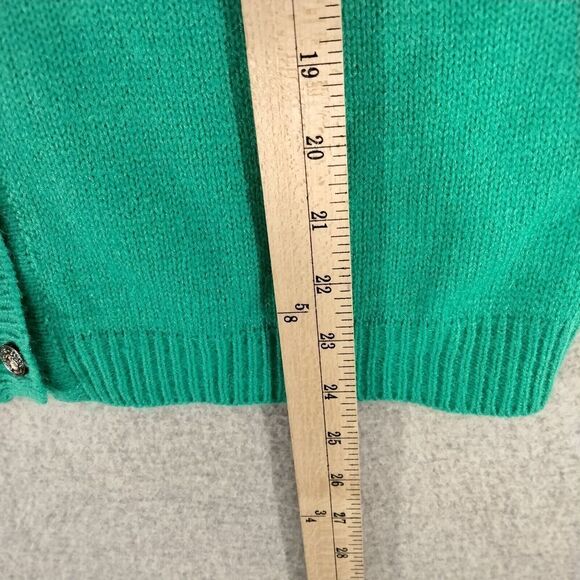 O'Rite Cardigan Sweater Wmns Small Oversized Knit Shoulder Pads Green Vintage - Picture 4 of 11